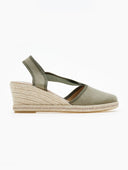 Εσπαντρίγιες platforms suede με λάστιχα - Χακί - thefashionproject.gr - Medies