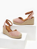 Εσπαντρίγιες platforms suede με μπαρέτα Erynn - Ροζ - thefashionproject.gr - ERYNN
