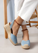 Εσπαντρίγιες platforms τζιν με μπαρέτα Erynn - Μπλε jean - thefashionproject.gr - ERYNN