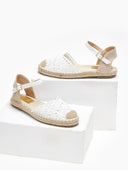 Εσπαντρίγιες πλεκτές με μπαρέτα Erynn - Λευκό - thefashionproject.gr - ERYNN