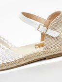 Εσπαντρίγιες πλεκτές με μπαρέτα Erynn - Λευκό - thefashionproject.gr - ERYNN