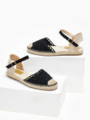 Εσπαντρίγιες πλεκτές με μπαρέτα Erynn - Μαύρο - thefashionproject.gr - ERYNN