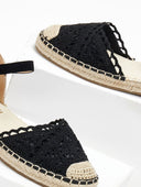 Εσπαντρίγιες πλεκτές με μπαρέτα Erynn - Μαύρο - thefashionproject.gr - ERYNN