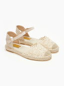 Εσπαντρίγιες πλεκτές με μπαρέτα Erynn - Μπεζ - thefashionproject.gr - ERYNN