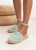 Εσπαντρίγιες suede με ανάγλυφο pattern