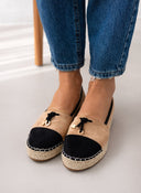 Εσπαντρίγιες suede με διχρωμία ERYNN - Κάμελ - thefashionproject.gr - ERYNN