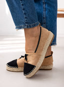 Εσπαντρίγιες suede με διχρωμία ERYNN - Κάμελ - thefashionproject.gr - ERYNN