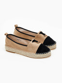 Εσπαντρίγιες suede με διχρωμία ERYNN - Κάμελ - thefashionproject.gr - ERYNN