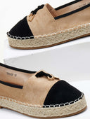 Εσπαντρίγιες suede με διχρωμία ERYNN - Κάμελ - thefashionproject.gr - ERYNN