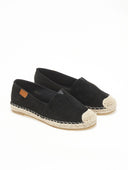 Εσπαντρίγιες suede με εξωτερική ραφή Erynn - Μαύρο - thefashionproject.gr - ERYNN