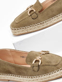 Εσπαντρίγιες suede με εξωτερική ραφή - Λαδί - thefashionproject.gr - Bellucci