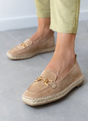 Εσπαντρίγιες suede με εξωτερική ραφή - Μπεζ - thefashionproject.gr - Bellucci