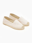 Εσπαντρίγιες suede με εξωτερική ραφή - Μπεζ - thefashionproject.gr - Super Mode