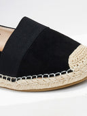 Εσπαντρίγιες suede με λάστιχο - Μαύρο - thefashionproject.gr - M PLUS