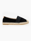 Εσπαντρίγιες suede με λάστιχο - Μαύρο - thefashionproject.gr - M PLUS