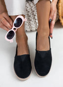 Εσπαντρίγιες suede με λάστιχο - Μαύρο - thefashionproject.gr - Medies