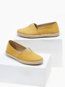 Εσπαντρίγιες suede με λάστιχο - Μουσταρδί - thefashionproject.gr - Medies