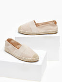 Εσπαντρίγιες suede με λάστιχο - Μπεζ - thefashionproject.gr - M PLUS