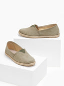 Εσπαντρίγιες suede με λάστιχο - Χακί - thefashionproject.gr - Medies