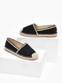 Εσπαντρίγιες suede με μεταλλική κλωστή - Μαύρο - thefashionproject.gr - Bello Star