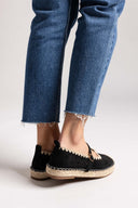 Εσπαντρίγιες suede με μπαρέτα ERYNN - Μαύρο - thefashionproject.gr - ERYNN - 23474002002