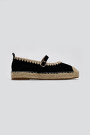 Εσπαντρίγιες suede με μπαρέτα ERYNN - Μαύρο - thefashionproject.gr - ERYNN - 23474002002