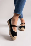 Εσπαντρίγιες suede με μπαρέτα ERYNN - Μαύρο - thefashionproject.gr - ERYNN - 23474002002