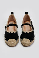 Εσπαντρίγιες suede με μπαρέτα ERYNN - Μαύρο - thefashionproject.gr - ERYNN - 23474002002