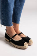 Εσπαντρίγιες suede με μπαρέτα ERYNN - Μαύρο - thefashionproject.gr - ERYNN - 23474002002