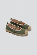 Εσπαντρίγιες suede με μπαρέτα ERYNN - Χακί - thefashionproject.gr - ERYNN