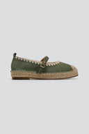 Εσπαντρίγιες suede με μπαρέτα ERYNN - Χακί - thefashionproject.gr - ERYNN