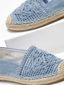Εσπαντρίγιες suede με πλεκτό σχέδιο Erynn - Γαλάζιο - thefashionproject.gr - ERYNN