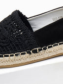 Εσπαντρίγιες suede με πλεκτό σχέδιο Erynn - Μαύρο - thefashionproject.gr - ERYNN