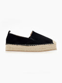 Εσπαντρίγιες suede με ψηλή σόλα - Μαύρο - thefashionproject.gr - Ideal shoes