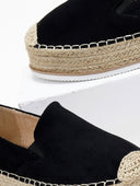 Εσπαντρίγιες suede με ψηλή σόλα - Μαύρο - thefashionproject.gr - Ideal shoes
