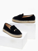 Εσπαντρίγιες suede με σχοινί - Μαύρο - thefashionproject.gr - Ideal shoes