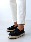 Εσπαντρίγιες suede με σχοινί - Μαύρο - thefashionproject.gr - Ideal shoes
