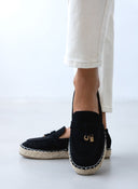 Εσπαντρίγιες suede με σχοινί - Μαύρο - thefashionproject.gr - Ideal shoes
