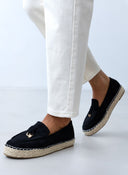 Εσπαντρίγιες suede με σχοινί - Μαύρο - thefashionproject.gr - Ideal shoes