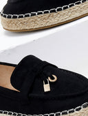 Εσπαντρίγιες suede με σχοινί - Μαύρο - thefashionproject.gr - Ideal shoes