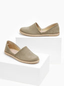 Εσπαντρίγιες suede με χαμηλά πλαϊνά - Χακί - thefashionproject.gr - Medies
