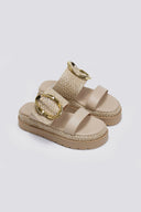 Flatfforms σανδάλια με oversized τοκά Mariella Fabiani 2519/91