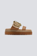 Flatfforms σανδάλια με oversized τοκά Mariella Fabiani 2519/91