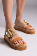 Flatfforms σανδάλια με oversized τοκά Mariella Fabiani 2519/91