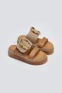 Flatfforms σανδάλια με oversized τοκά Mariella Fabiani 2519/91