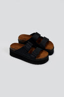 Flatform δερμάτινα nabuk σανδάλια ATENEO