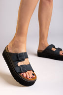 Flatform δερμάτινα nabuk σανδάλια ATENEO