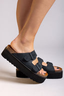 Flatform δερμάτινα nabuk σανδάλια ATENEO