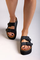 Flatform δερμάτινα nabuk σανδάλια ATENEO