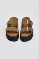 Flatform δερμάτινα nabuk σανδάλια ATENEO